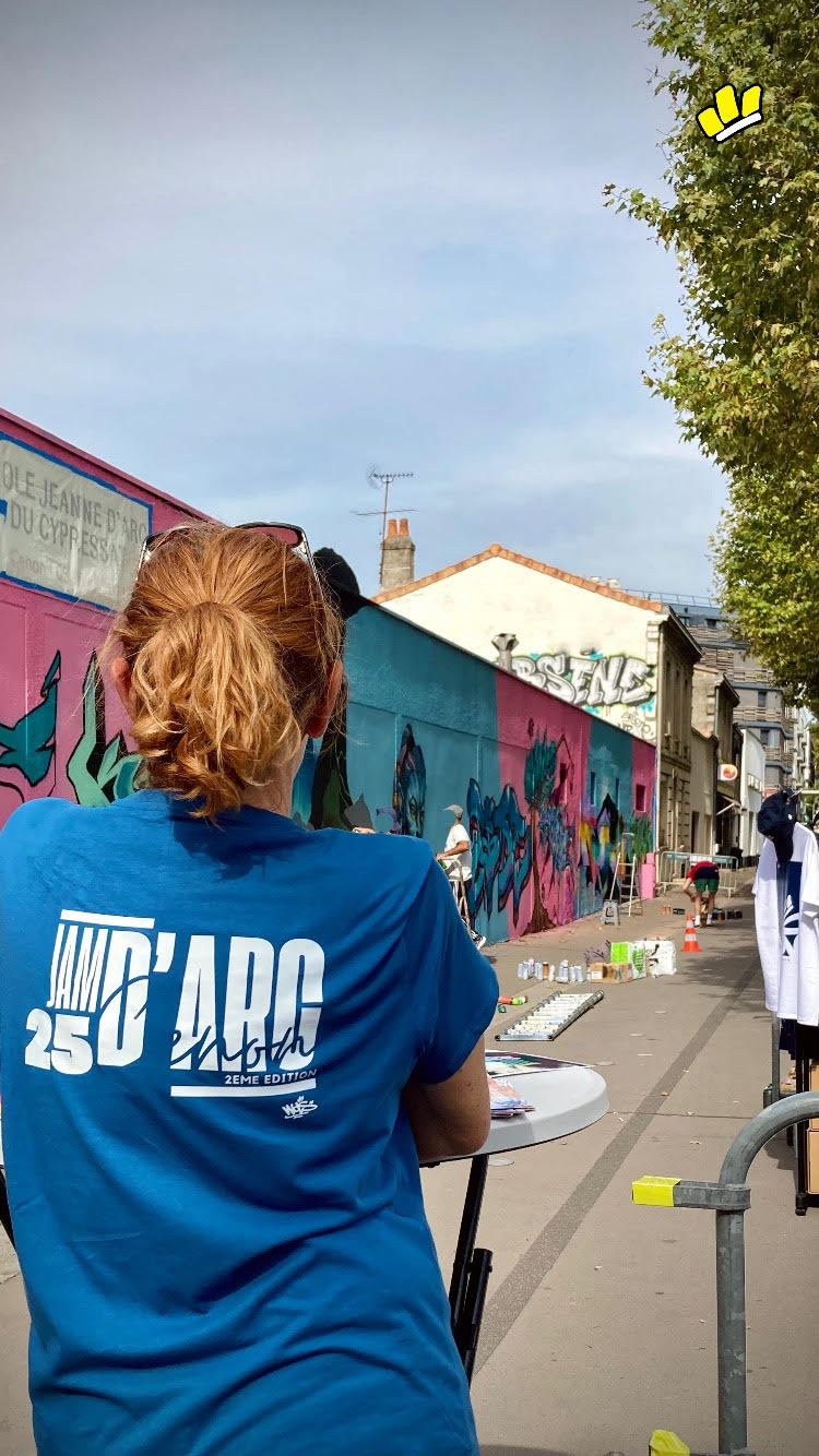Organisation et installation d’un événement graffiti lors de la JAM D’ARC 2025 à Cenon.
